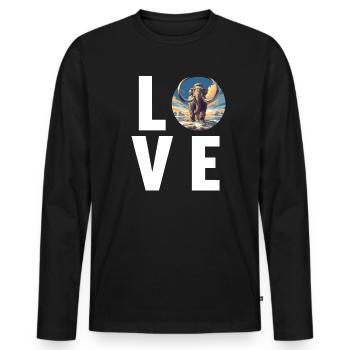 Mammoths Mammoth - Men's Premium Organic Long Sleeve Shirt - black - Front - Nico (187cm)