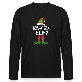 Elf Elf Christmas Gift - Men's Premium Organic Long Sleeve Shirt - black - Front - Nico (187cm)