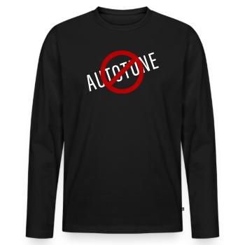 No Autotune - Men's Premium Organic Long Sleeve Shirt - black - Front - Nico (187cm)