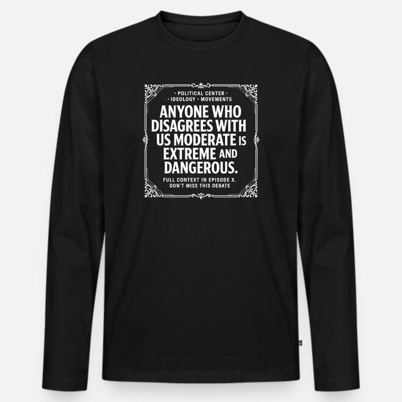Politisches Spannungsfeld - Männer Premium Bio Langarmshirt - Schwarz