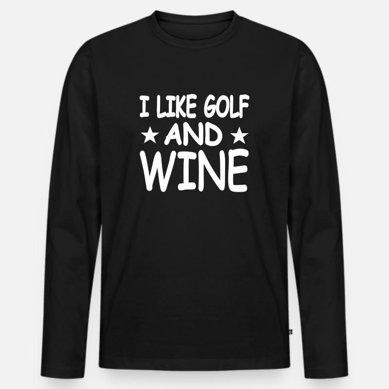 Golf - Männer Premium Bio Langarmshirt - Schwarz
