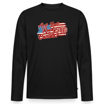 Gambling Fan Are You Ready To Casino - Men's Premium Organic Long Sleeve Shirt - black - Front - Nico (187cm)