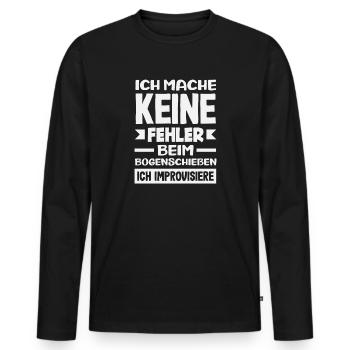 Archery Archer Gift - Men's Premium Organic Long Sleeve Shirt - black - Front - Nico (187cm)