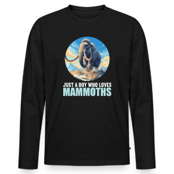 Mammoths Mammoth - Men's Premium Organic Long Sleeve Shirt - black - Front - Nico (187cm)