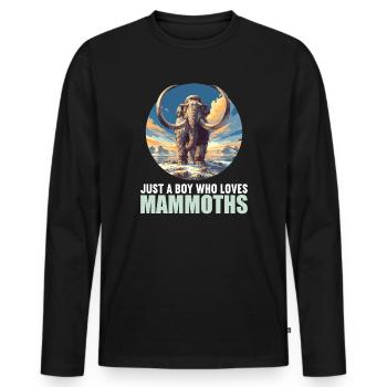 Mammoths Mammoth - Men's Premium Organic Long Sleeve Shirt - black - Front - Nico (187cm)