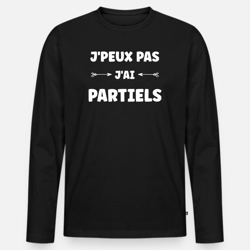 I Teil-Abschlag Schüler - Männer Premium Bio Langarmshirt - Schwarz