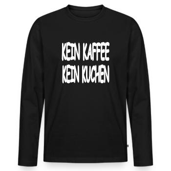 Gâteau - T-shirt manches longues Premium bio Homme - noir - Devant - Nico (187cm)