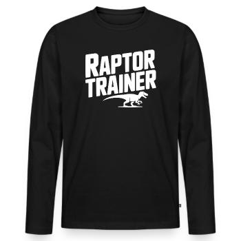 Raptor Trainer - Men's Premium Organic Long Sleeve Shirt - black - Front - Nico (187cm)