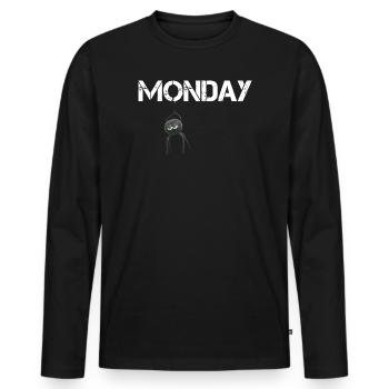 Monday Spider - Men's Premium Organic Long Sleeve Shirt - black - Front - Nico (187cm)