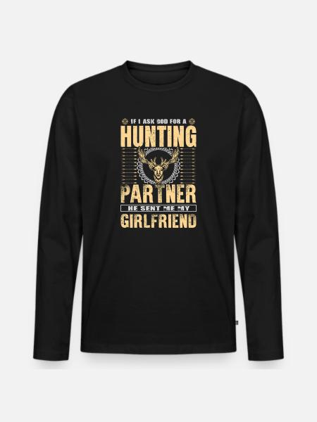Hunter Gifts Hunting Hunting Hunter Exam - Men's Premium Organic Long Sleeve Shirt - black