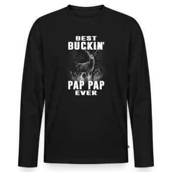 Hunter Gifts Hunting Hunting Hunter Exam - Men's Premium Organic Long Sleeve Shirt - black - Front - Nico (187cm)