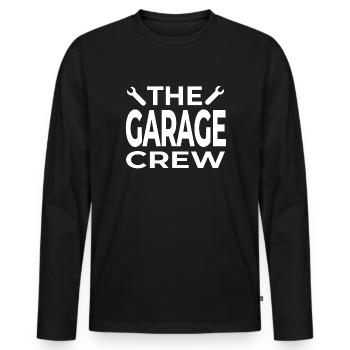 Garage - T-shirt manches longues Premium bio Homme - noir - Devant - Nico (187cm)