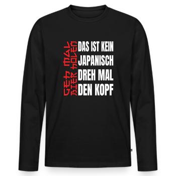Geh Mal Bier Holen lustige Sprüche - Männer Premium Bio Langarmshirt - Schwarz - Vorne - Nico (187cm)