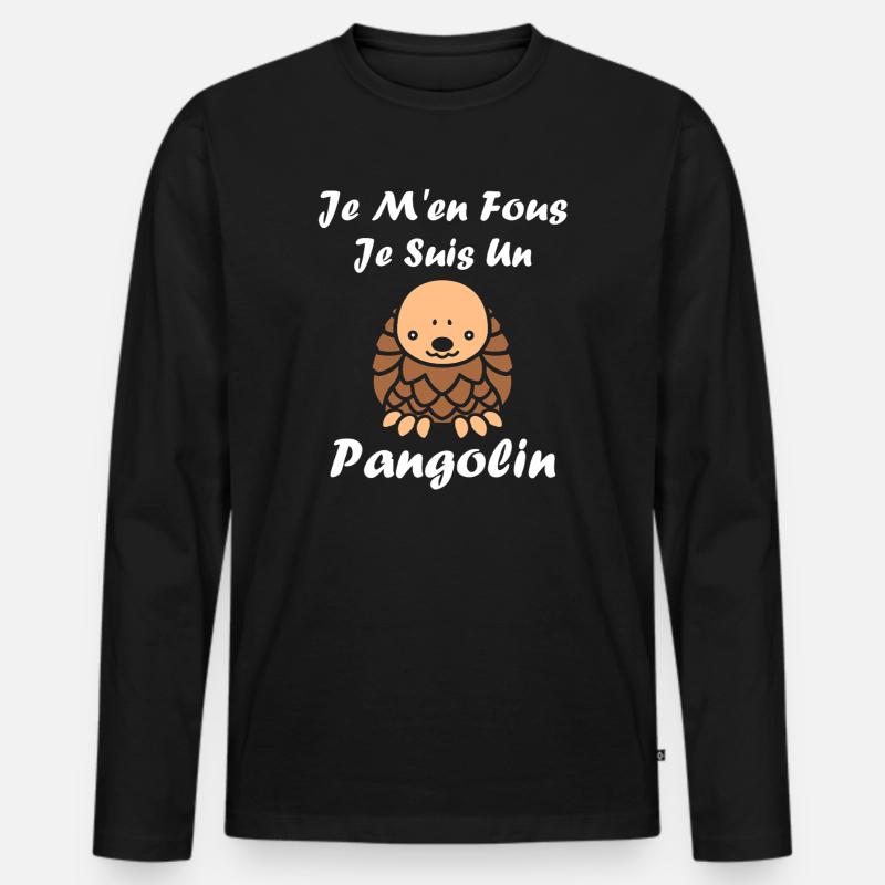 Schuppentier Jo Ist mir egal - Männer Premium Bio Langarmshirt - Schwarz