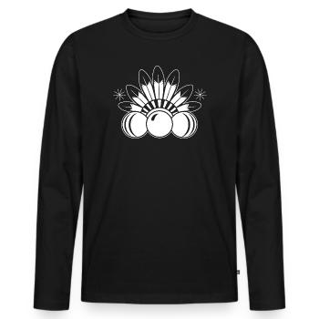 Joueur de bingo Indiens Bingo - T-shirt manches longues Premium bio Homme - noir - Devant - Nico (187cm)