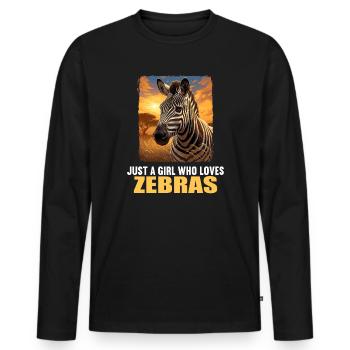 Zebras Zebra - Men's Premium Organic Long Sleeve Shirt - black - Front - Nico (187cm)
