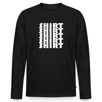 BAUHAUS SHIRT - Men's Premium Organic Long Sleeve Shirt - black - Front - Nico (187cm)