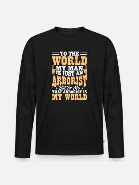 Funny Woodworker Woodworker Gift - Men's Premium Organic Long Sleeve Shirt - black