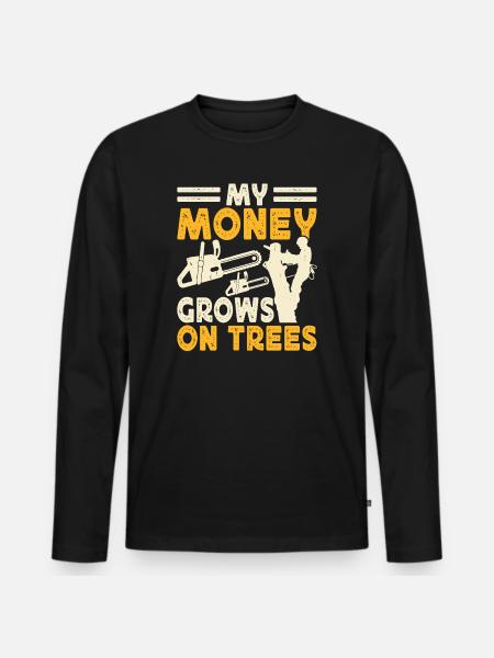 Funny Woodworker Woodworker Gift - Men's Premium Organic Long Sleeve Shirt - black