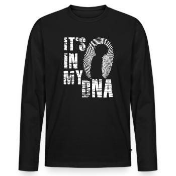 Anime Manga Otaku Kawaii Japon Cosplay Dns dna - T-shirt manches longues Premium bio Homme - noir - Devant - Nico (187cm)