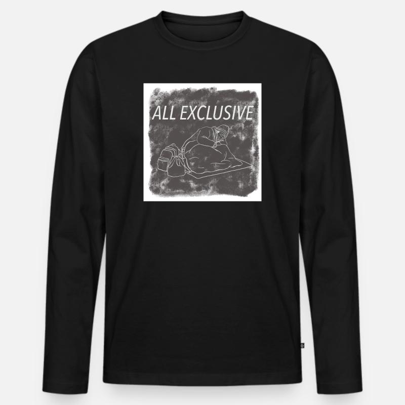 Alles exklusiv - Männer Premium Bio Langarmshirt - Schwarz