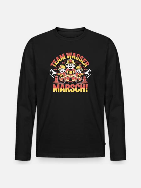Fire department Firefighter Volunteer fire department - Men's Premium Organic Long Sleeve Shirt - black