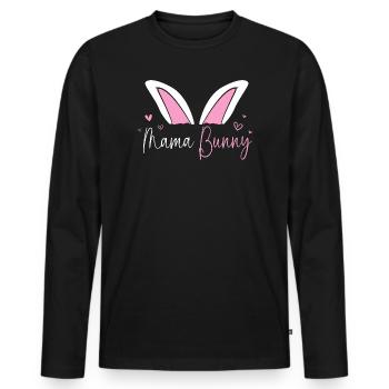 Werdende Mutter Ostern Gender Reveal - Männer Premium Bio Langarmshirt - Schwarz - Vorne - Nico (187cm)