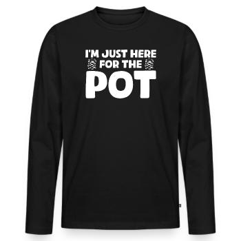 Pour le pot Casino Gambling Funny Player - T-shirt manches longues Premium bio Homme - noir - Devant - Nico (187cm)
