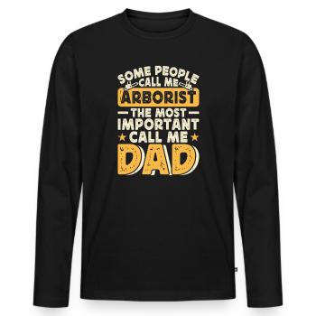 Ébéniste Ébéniste Cadeau Menuisier - T-shirt manches longues Premium bio Homme - noir - Devant - Nico (187cm)