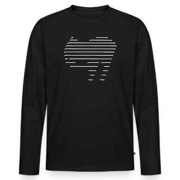 Antifascist | Houdini Generative Design - Men's Premium Organic Long Sleeve Shirt - black - Front - Nico (187cm)