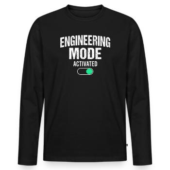 Mechanical Engineering Mechanical Engineer - Men's Premium Organic Long Sleeve Shirt - black - Front - Nico (187cm)