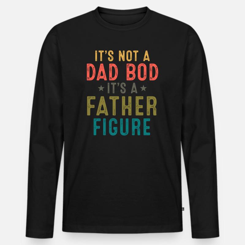 Vaterfigur: Kein Vater Bod - Männer Premium Bio Langarmshirt - Schwarz