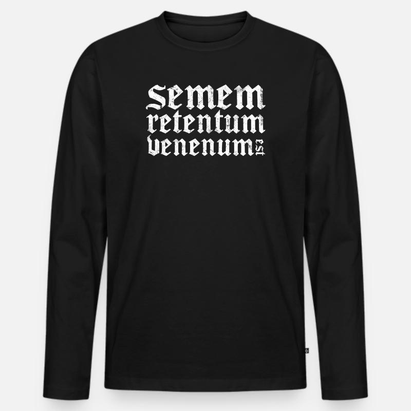 Venenum Est - Männer Premium Bio Langarmshirt - Schwarz