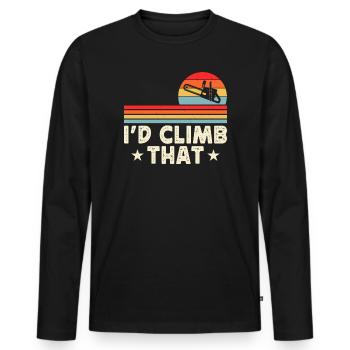 Ébéniste Ébéniste Cadeau Menuisier - T-shirt manches longues Premium bio Homme - noir - Devant - Nico (187cm)