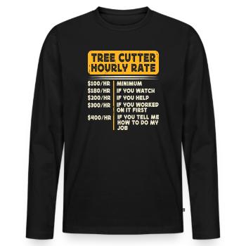 Ébéniste Ébéniste Cadeau Menuisier - T-shirt manches longues Premium bio Homme - noir - Devant - Nico (187cm)