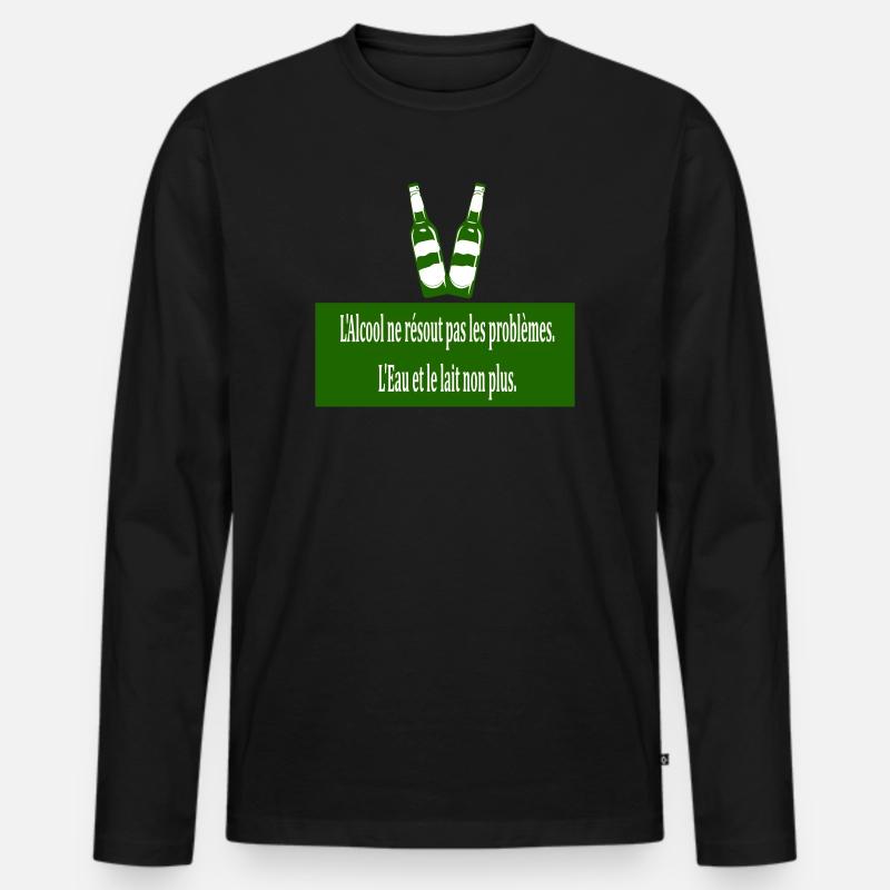 Cool doesn't solve problems - Men's Premium Organic Long Sleeve Shirt - black