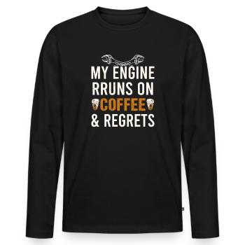 Mechanical Engineering Mechanical Engineer - Men's Premium Organic Long Sleeve Shirt - black - Front - Nico (187cm)
