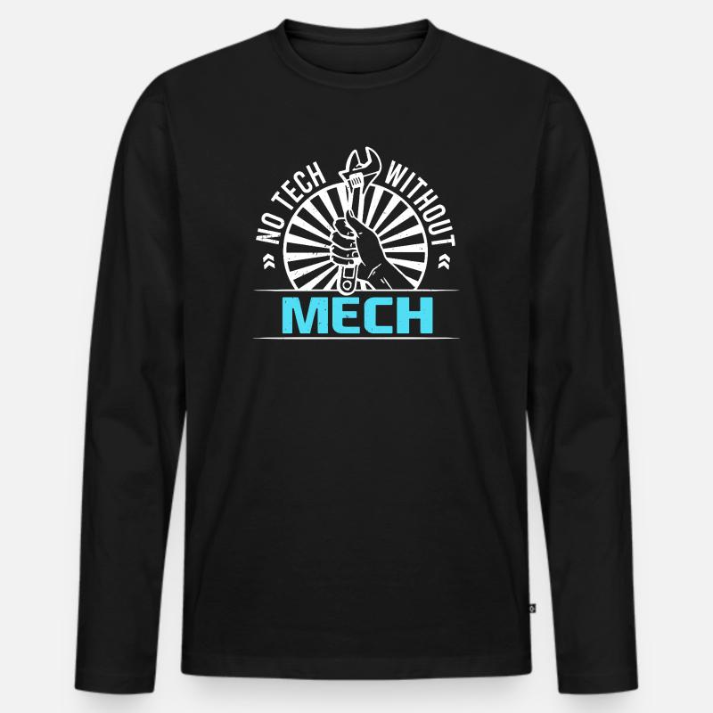 Mechanical Engineering Maschinenbauer Ingenieur - Männer Premium Bio Langarmshirt - Schwarz