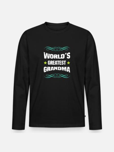 World's Greatest Grandma - Men's Premium Organic Long Sleeve Shirt - black