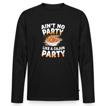 N’y a-t-il pas de fête comme une fête cajun - T-shirt manches longues Premium bio Homme - noir - Devant - Nico (187cm)