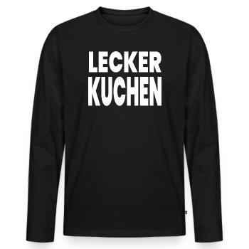 Gâteau - T-shirt manches longues Premium bio Homme - noir - Devant - Nico (187cm)