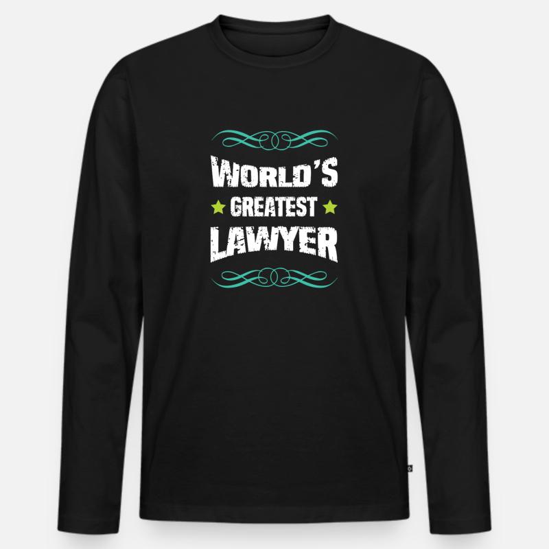 World's Greatest Lawyer Design - Männer Premium Bio Langarmshirt - Schwarz