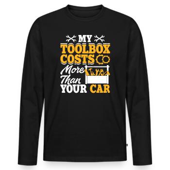 Mechanic Mechatronics Technician Screwdriver Gift - Men's Premium Organic Long Sleeve Shirt - black - Front - Nico (187cm)