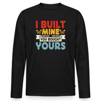 Mechanic Mechatronics Technician Screwdriver Gift - Men's Premium Organic Long Sleeve Shirt - black - Front - Nico (187cm)