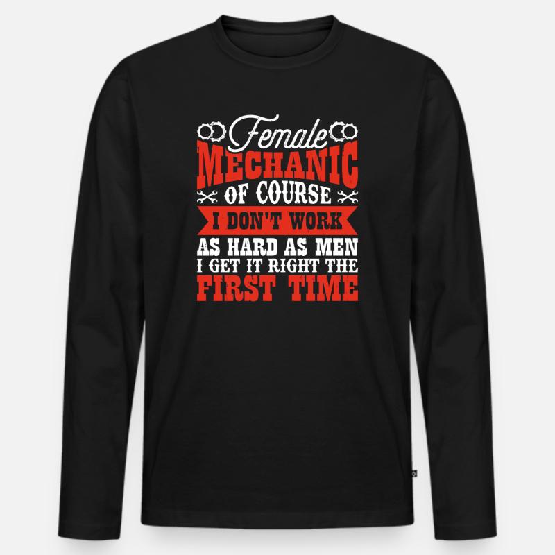 Mechanic Mechatronics Technician Screwdriver Gift - Men's Premium Organic Long Sleeve Shirt - black