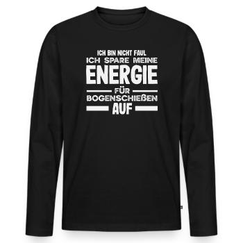 I go archery - Men's Premium Organic Long Sleeve Shirt - black - Front - Nico (187cm)