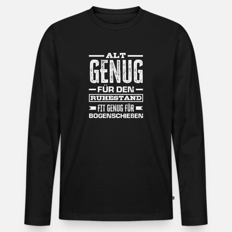 Ich gehe Bogenschießen - Männer Premium Bio Langarmshirt - Schwarz