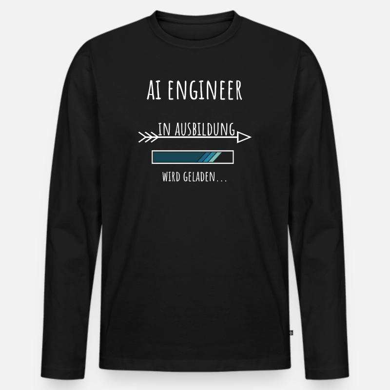 Artificial Intelligence Training AI Engineer - Men's Premium Organic Long Sleeve Shirt - black