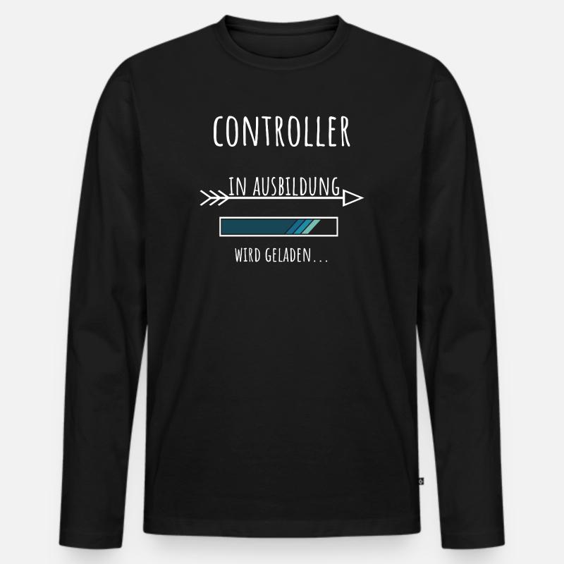 Controlling Studium Beruf Ausbildung Controller - Männer Premium Bio Langarmshirt - Schwarz