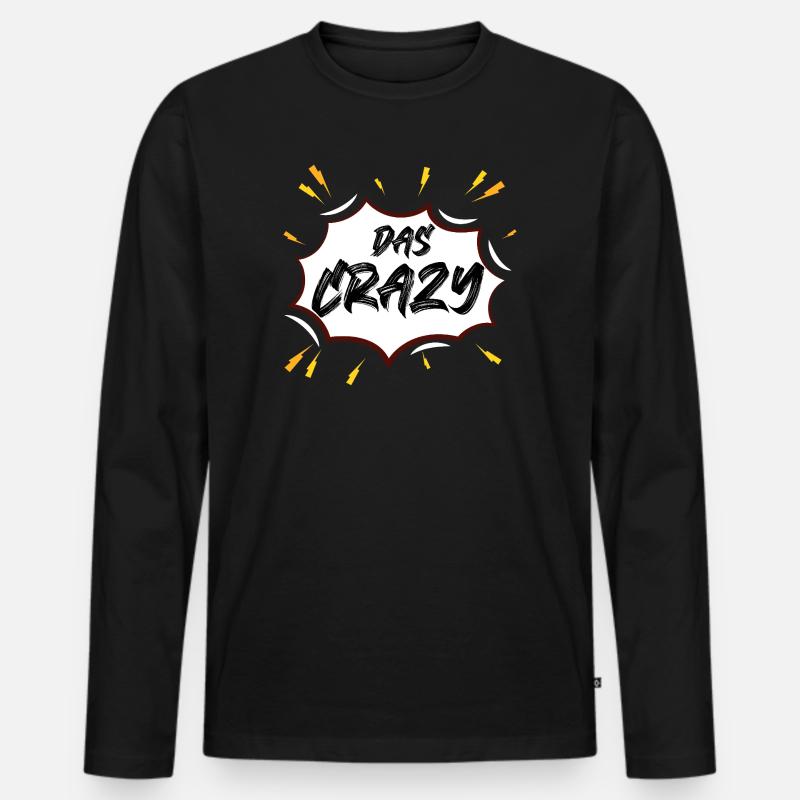 Das Crazy Comicburst - Männer Premium Bio Langarmshirt - Schwarz